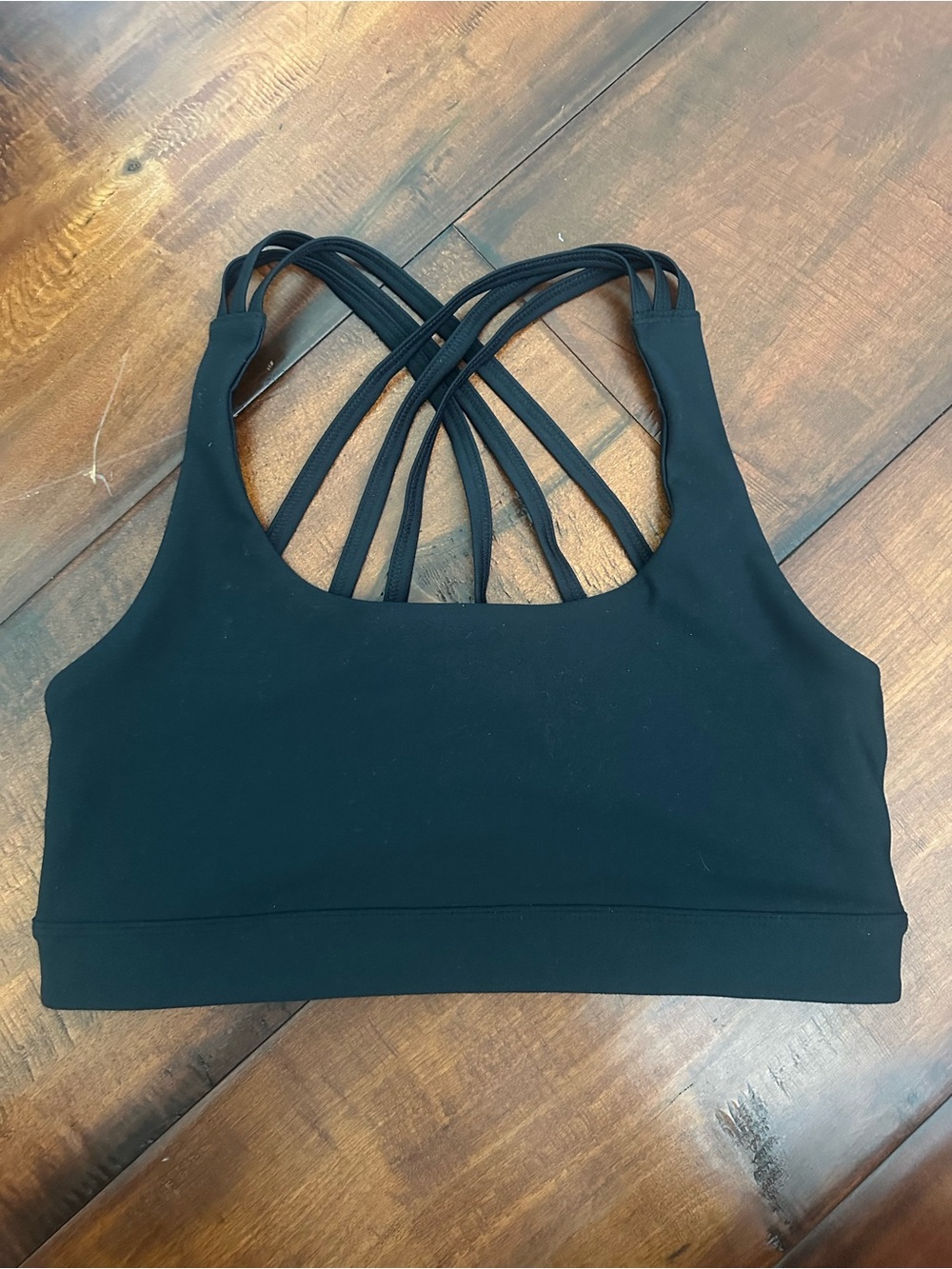 YPB SculptLUX Black Strappy Sports Bra - Women